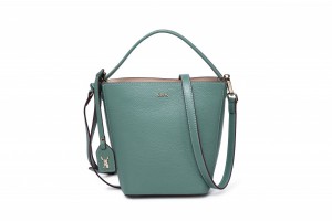 5026 PEBBLE LEATHER TOP-HANDLE BUCKET BAG