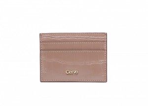 192075 CROC EMBOSSED LEATHER CARD CASE